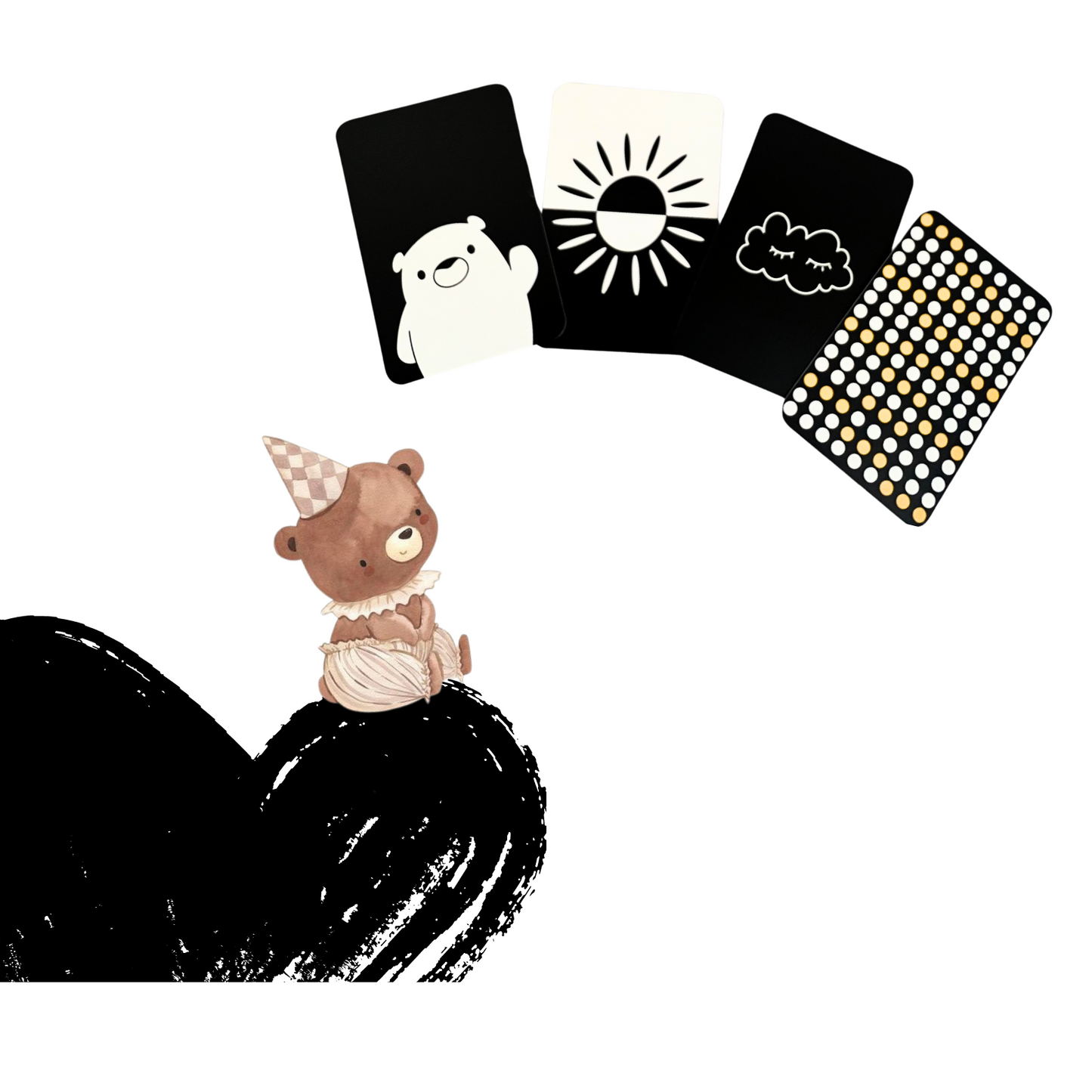 Kontrasztos babakártyák