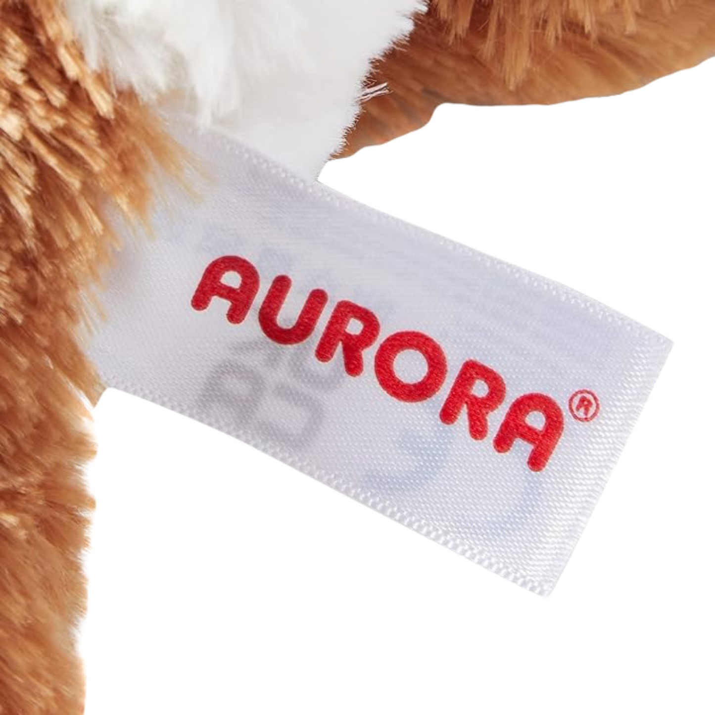 Plüss nyuszi - barna-fehér 20 cm Aurora